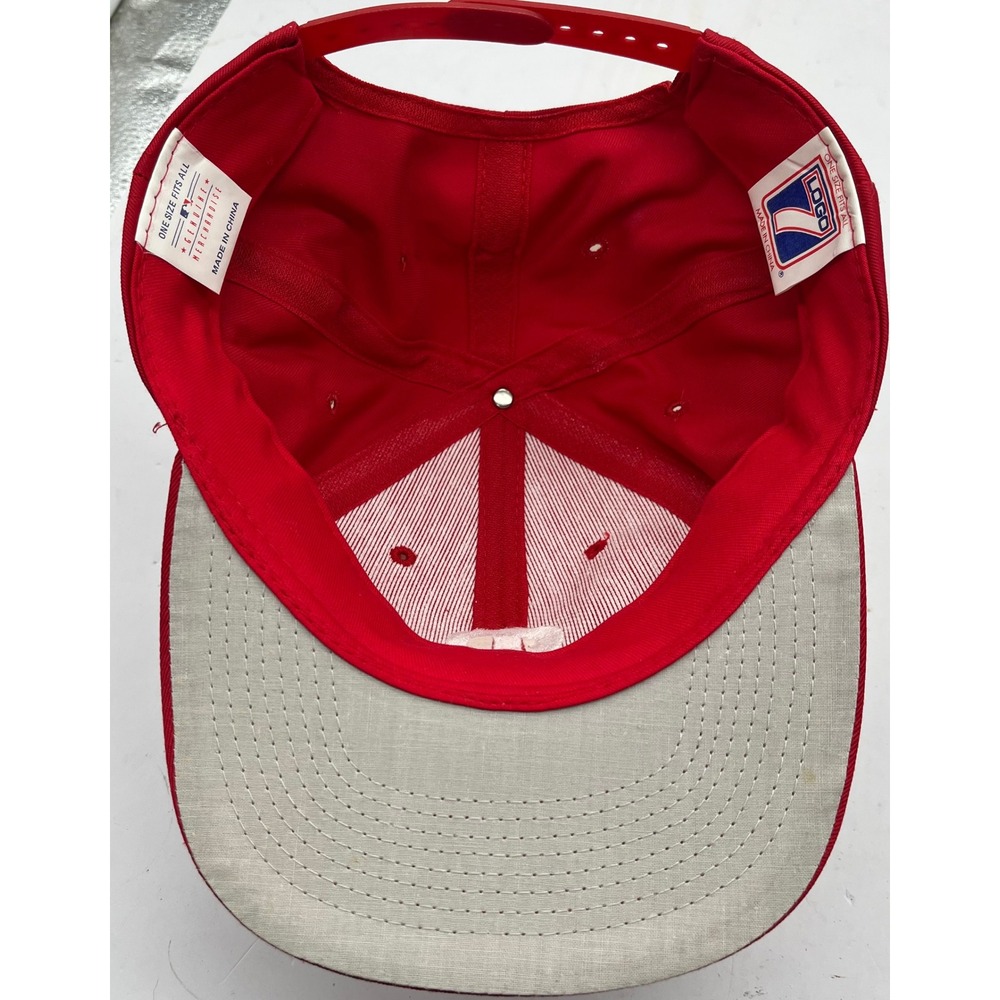 Vintage Philadelphia Phillies Hat Logo 7 Red Snapback MLB Baseball Cap Mens OSFA - Picture 7 of 9